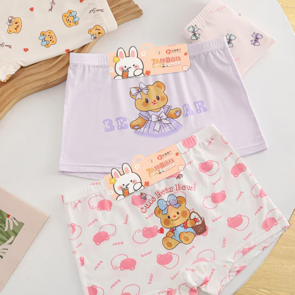 Children's Underwear Girls' Modal Boxer Pants Mesh Mesh Breathable Summer Thin Women's Boxer Pants Antibacterial Batch