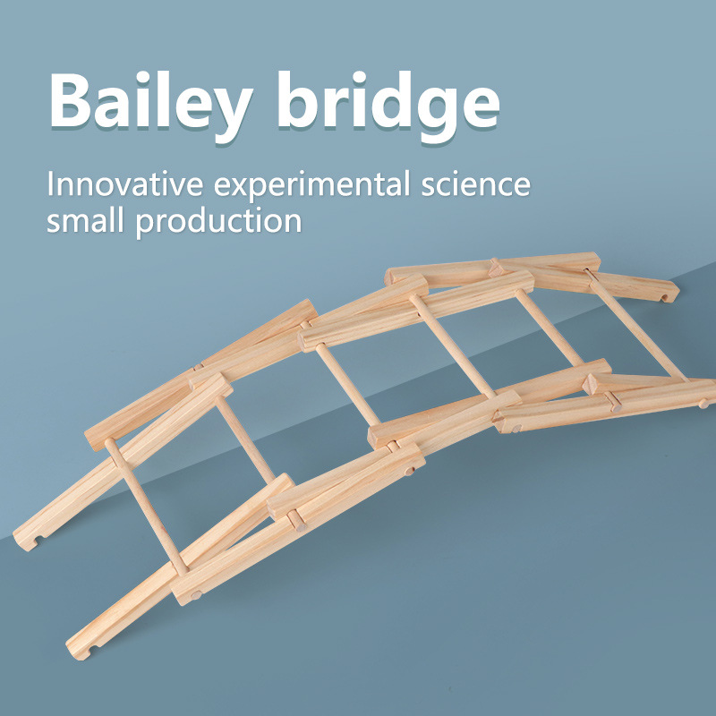 Wooden DIY Beili Bridge Children's Puzzle Mini Building Blocks Baby Science Experiment Assembling Balance Toy
