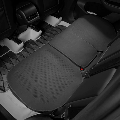 [Hot Recommendation] Suede Leather Car — Seat cushion, seat cover - type-a-thin-padded-deerskin-velvet-noble-black-rear-row