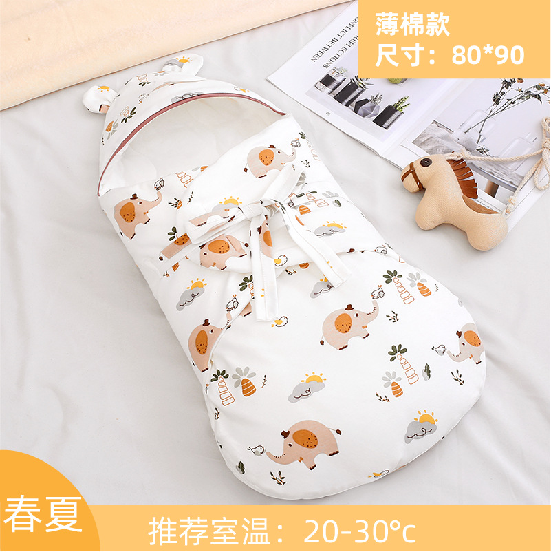 [얇은 면스타일] 숲코끼리 80*90 (0-8개월)