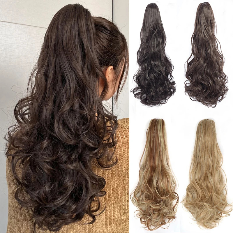 Hair Extensions Paryk Hestehale Tiger Clip Krøllet Hestehale Mode Dame Hestehale Lang Layered Clip Hestehale_voghion.com
