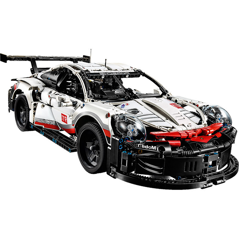 Compatible con Lego Porsche Sports Car 911 Rambo Green Bull Range Control remoto Bloques de construcción Modelo Juguete Dificultad al por mayor