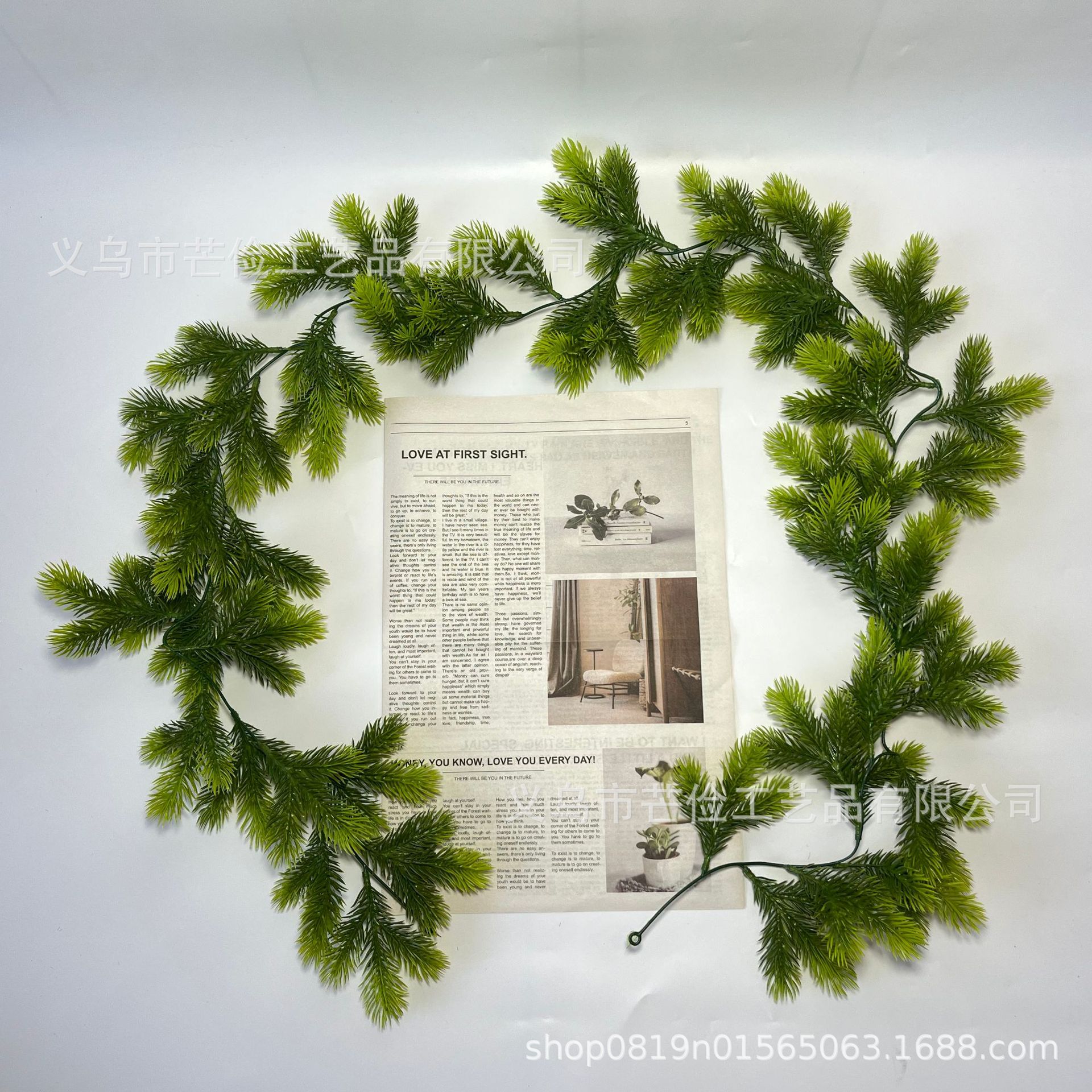 Cross-border simulated Christmas rattan artificial green plants for…