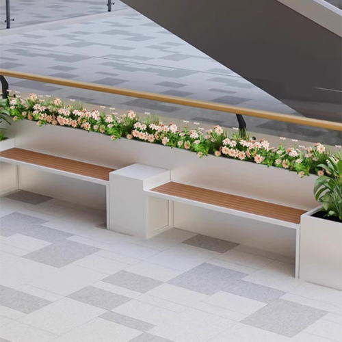 Outdoor stainless steel planter bench outdoor courtyard set of planters plant stand sales office square flower bed garden flower trough
