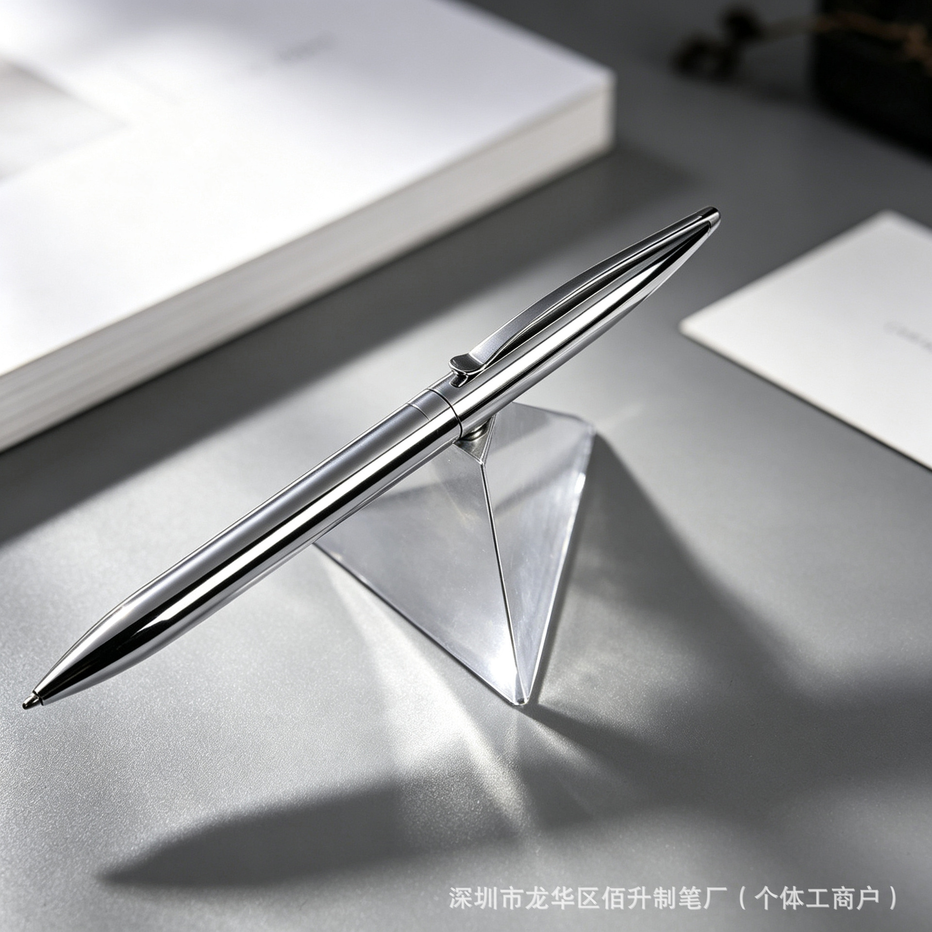 Hotel and bank magnetic levitation pen holders, available in various styles, with triangular bases, metal pen stands, wholesale