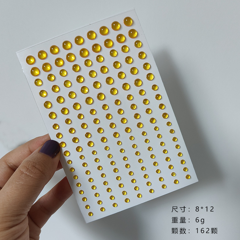 透明立体彩色水珠贴糖果色高颜值出卡打包材料手账氛围感装饰贴|undefined