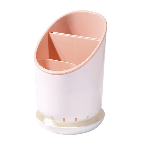 Removable plastic double-layer drain chopstick holder spoon storage chopstick cage kitchen storage rack chopstick tube chopstick cage