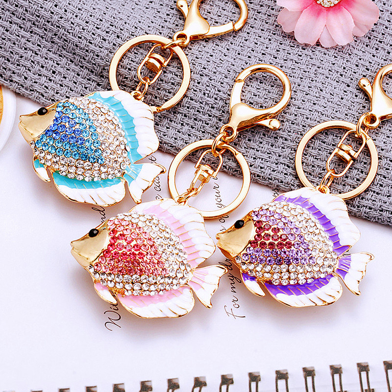 49g Weight Lobster Trigger Clasp Closure Clasp Closure Type Rhinestones Inlay Material Keychain Classification 1 Piece Quantity Daily Occasion Zinc alloy Material Fish Pattern Unisex Gender Plating, Diamond Design Cute Style 1 Piece Cute Fish Zinc Alloy Plating Diamond Rhinestones Unisex Lobster Trigger Clasp Closure Keychain 1