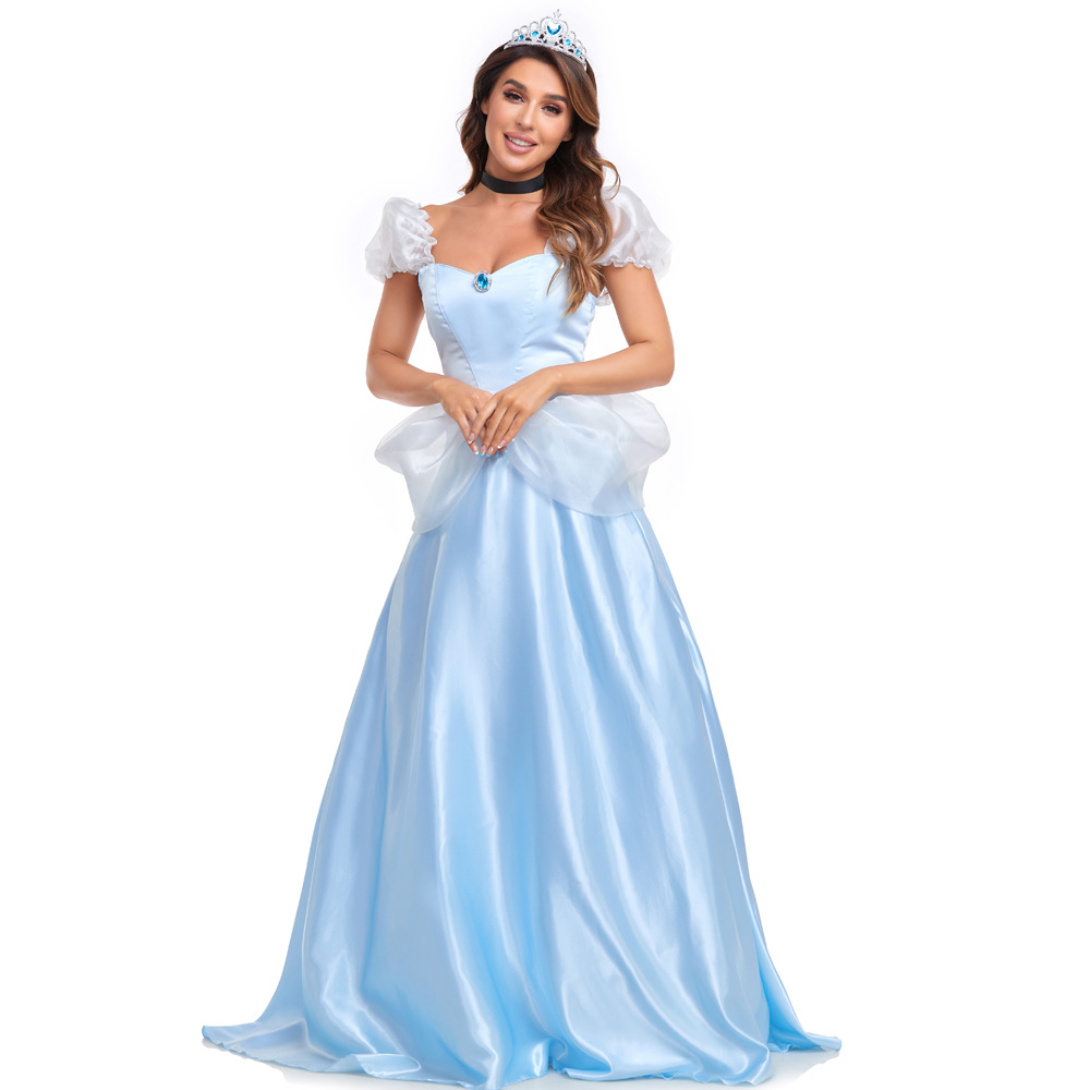 Halloween Cosplay Cinderella Cinderella Princess Dress Adult Masquerade Dress Up Costume