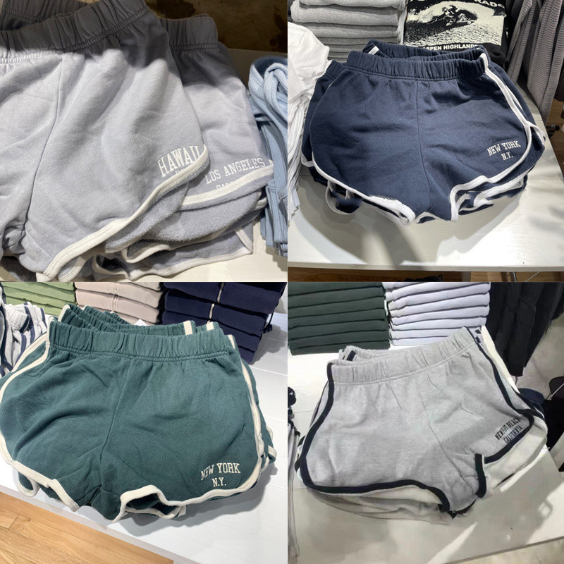 2024bm Shorts American Retro Casual Versatile Sports Pants Home Pants High Waist Slim Pants New York Hot Pants