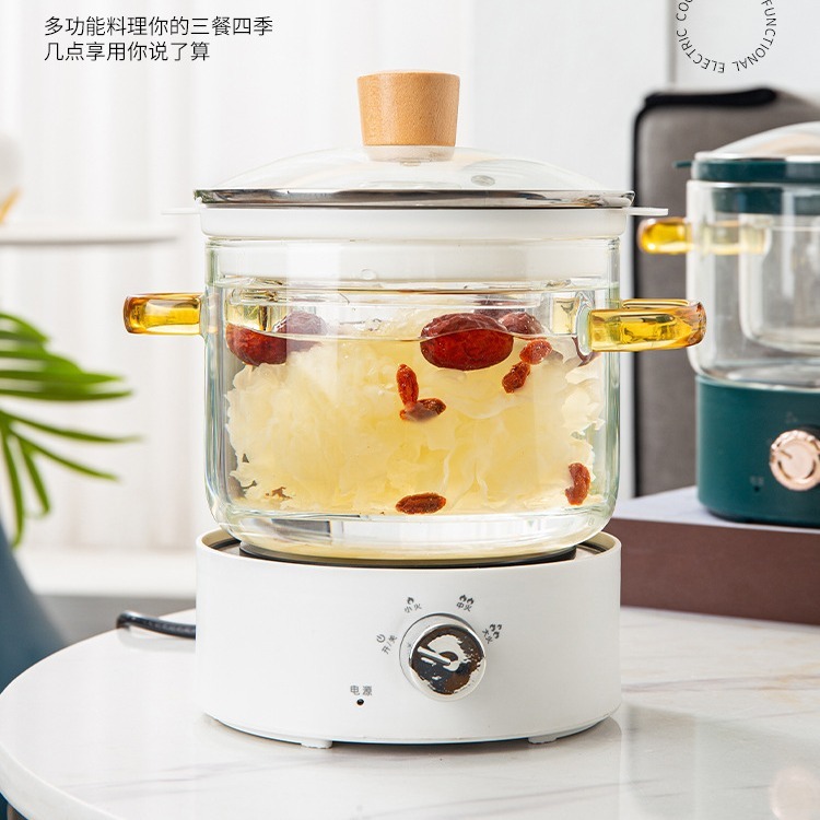 梵淇璐養生壺多機能家庭用小型オフィス全ガラス新型無極茶器湯たんぽ花茶|undefined