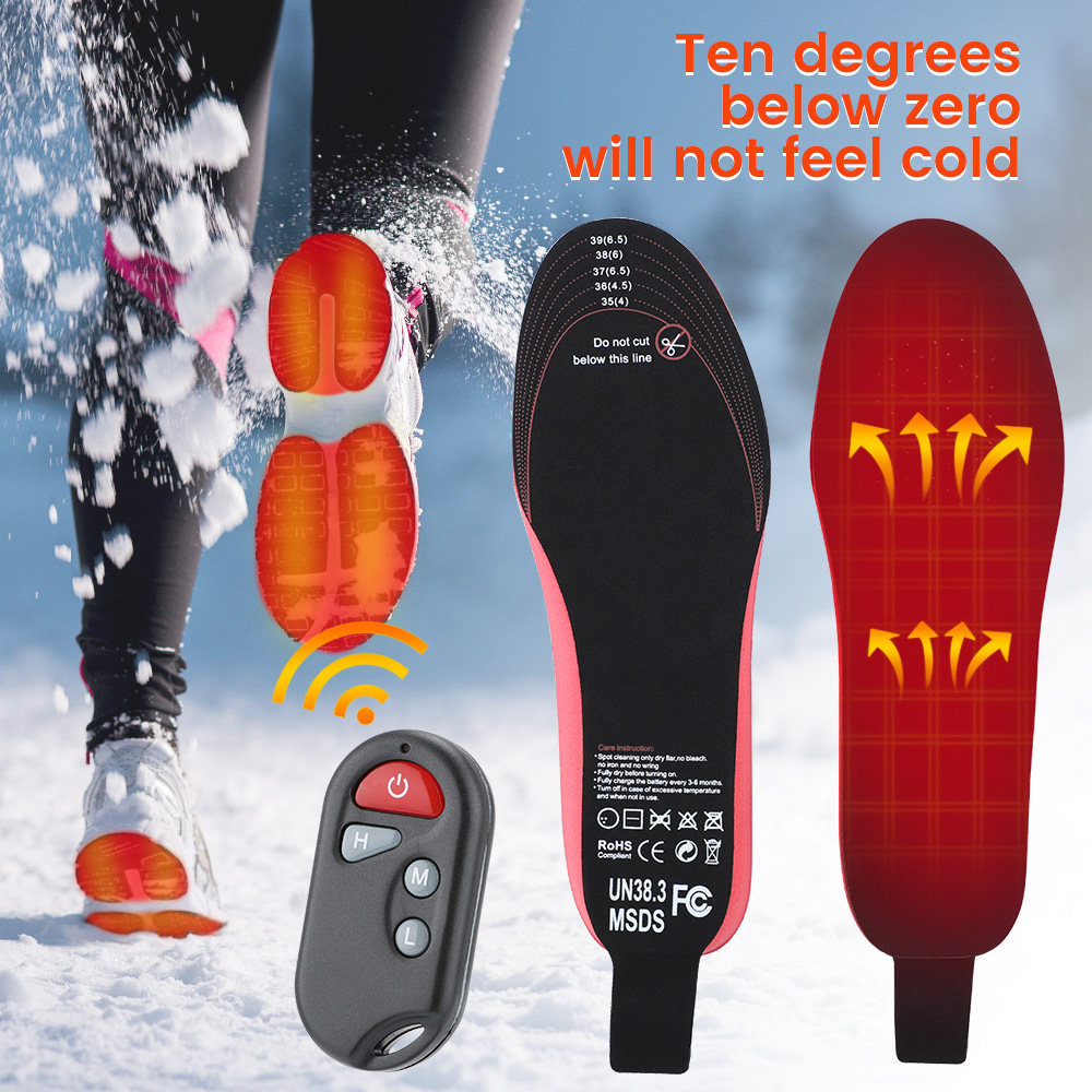 Cross-border Large Size Warmed Insole Household Intelligent Temperature Control Electric Heating Insole Lithium Battery Can Be Cut Feet Warmer display picture 1
