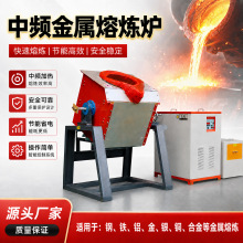 广东厂家倾倒式中频感应熔炼炉小型贵金属熔钢铁铝炉金银铜熔炼炉