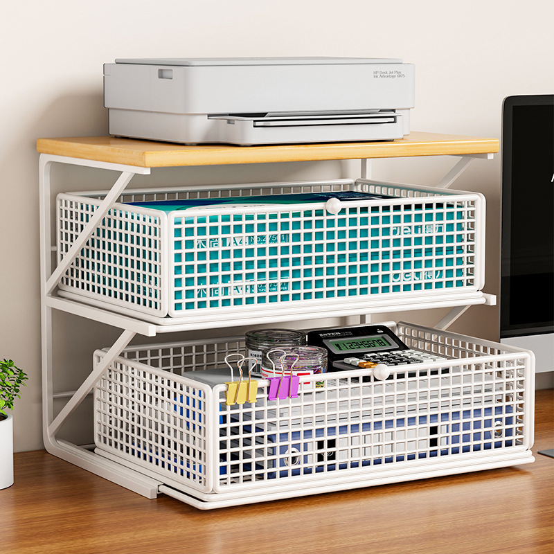 Printer Storage Rack, Small Multi-Layer Copier Stand, Office Desktop Storage Shelf, Drawer Storage Printer Storage Rack, Small Multi-Layer Copier Stand, Office Desktop Storage Shelf, Drawer Storage