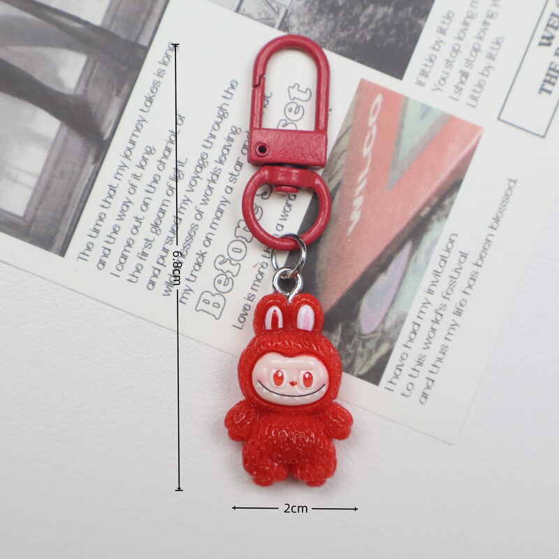 彩色卡通浅变拉布布钥匙扣创意包包背书挂件汽车钥匙挂饰情侣礼物|undefined