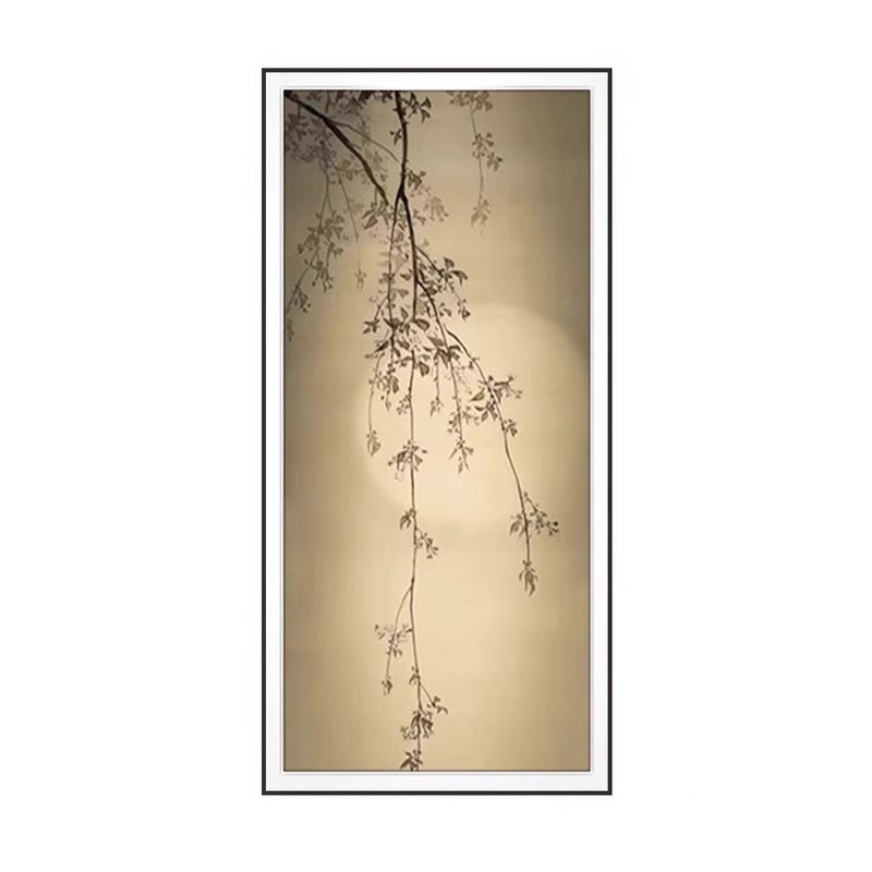 新しい中国風のわびさび風景花と鳥の装飾リビングルーム玄関寝室垂直背景壁茶室B&B古代スタイルの吊り絵|undefined