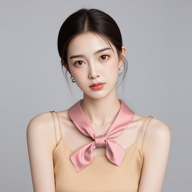 Primavera y verano de color sólido 70 bufandas cuadradas bufandas de seda de moda bufandas de mujer minimalistas bufandas profesionales bufandas