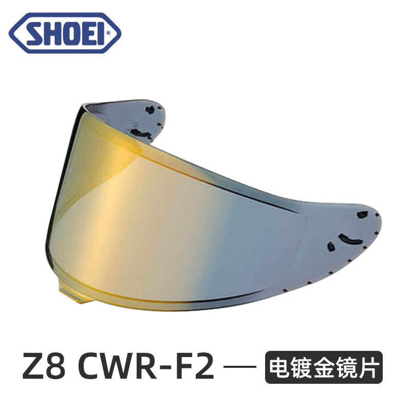 Original SHOEI lente Z8 CWR-F2 casco de la motocicleta galvanoplastia oro profundo té que cambia color espejo importado original