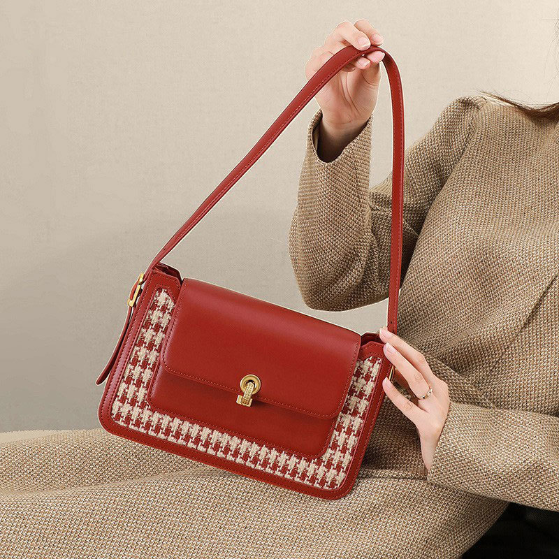 Bolsos 2025, Nuevo Bolso de Moda para Mujer, Bolso Cruzado, Bolso de Hombro Rojo para Boda, Bolso de Alta Gama para Novia