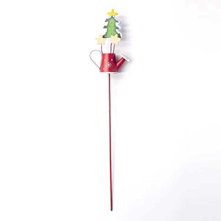 クロスボーダーのクリスマスの金属の置物のペンダントの生け花の家庭の祝日の装飾品の生け花のミニの植木鉢のクリスマスの挿し込み|undefined