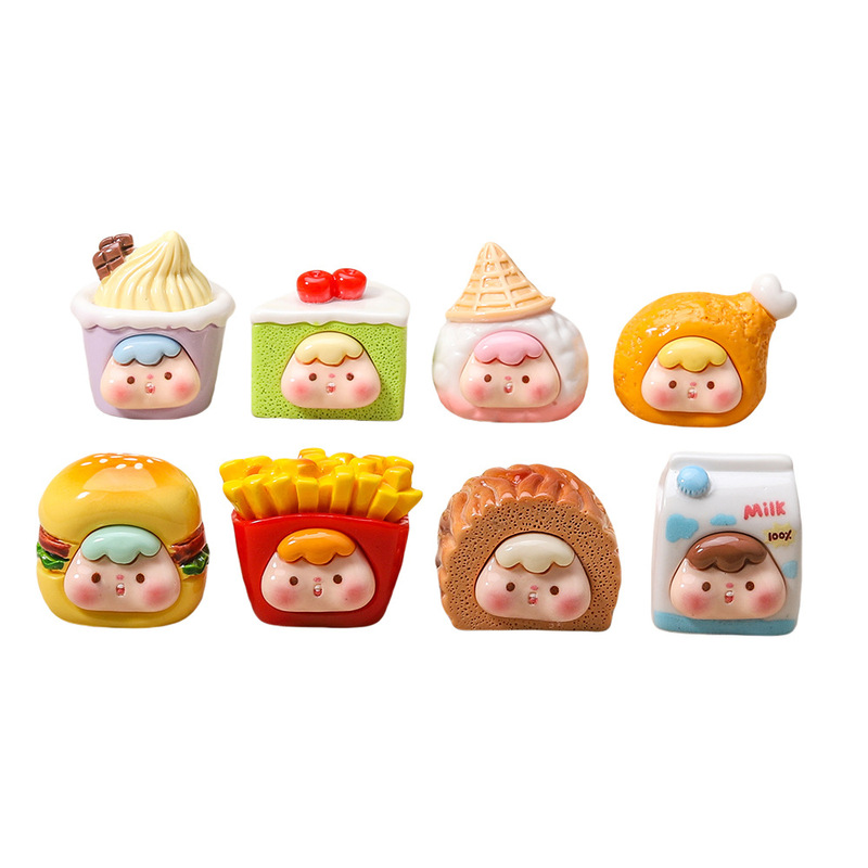 食品おもちゃ Zai Zai Mengli ギフトボックス樹脂小さな装飾品 diy ジュエリー車のデスクトップ小さな装飾品アクセサリー卸売|undefined