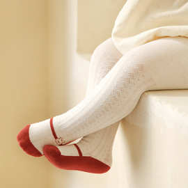 G362儿童连裤袜一件代发秋季薄款网眼卡通宝宝打底袜裤袜棉女童袜