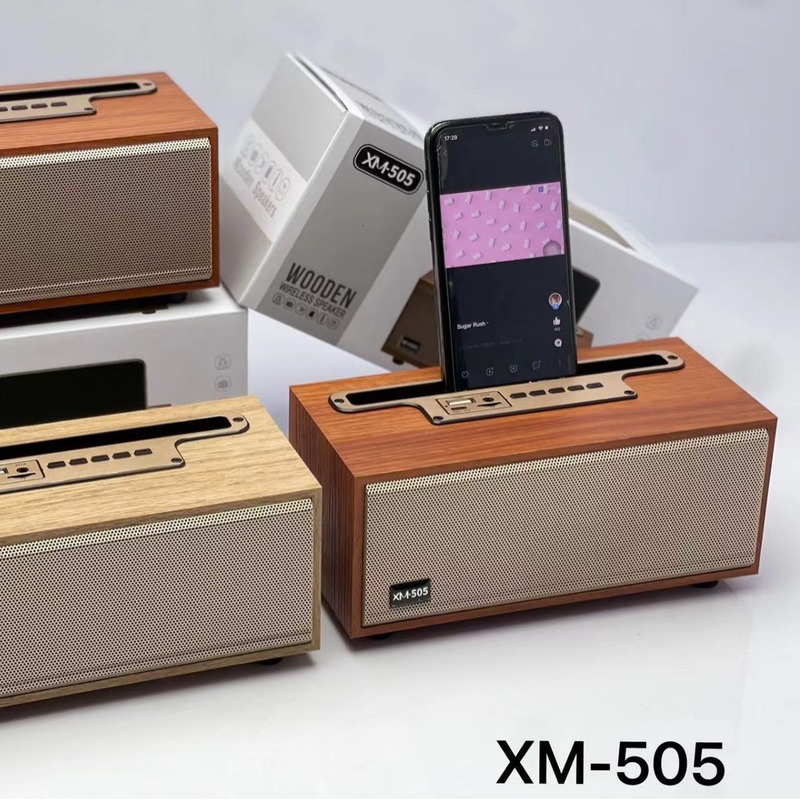 クロスボーダーXM-505無線bluetoothスピーカーデスクトップ木製レトロラジオミニポータブル小型オーディオカード|undefined
