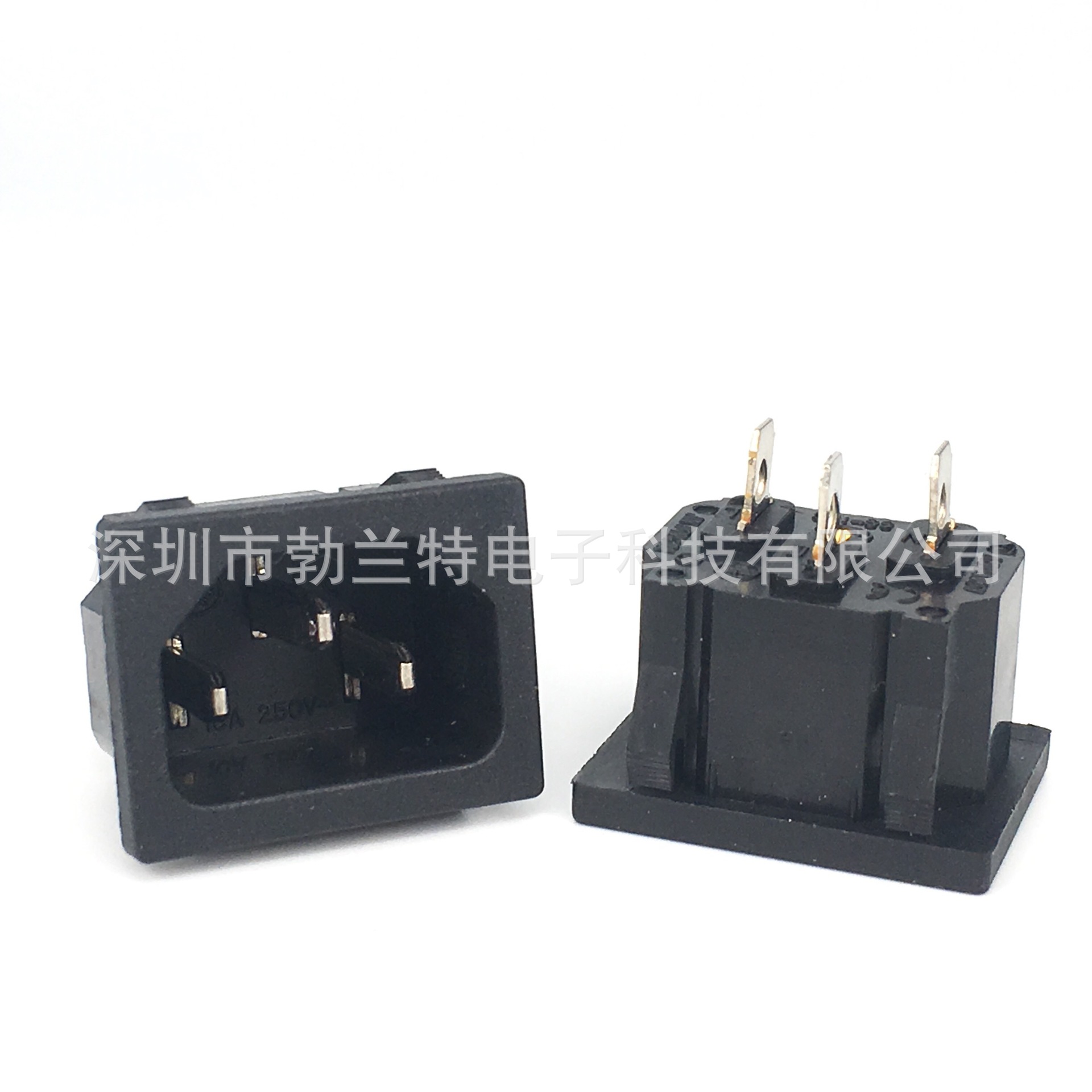 台湾RONGFENG荣丰10A卡式品字电源插座C14三插机柜工业公插SS-120