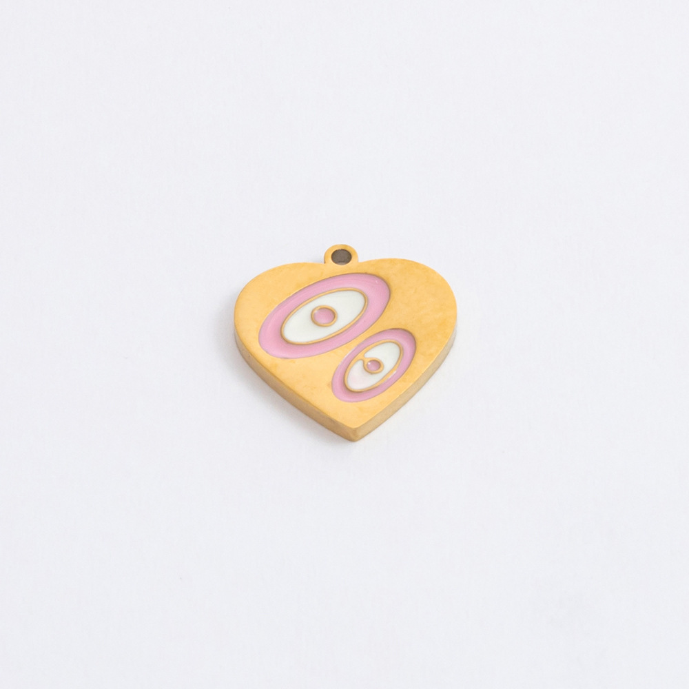 Cherry, Heart Shape, Bow Knot Pattern 1 Piece 10.9mm 17.5mm 304 Stainless Steel PVD Coated Real Gold Plated Cherry Heart Shape Bow Knot Pendant DIY Jewelry Accessories