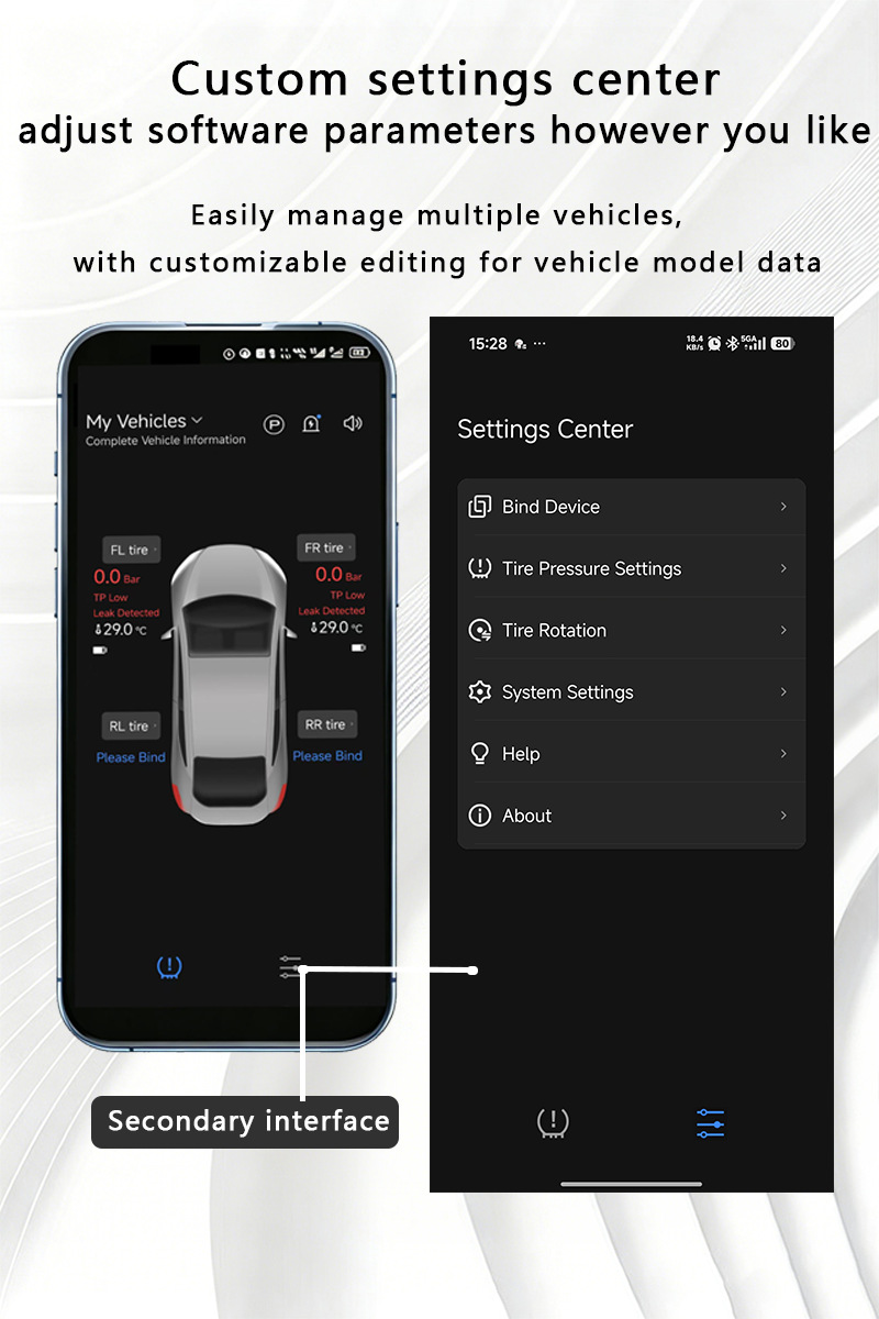 Cross-Border Multi-Language Tpms Car and Motorcycle Bluetooth Tire Pressure Detector with Mobile App for Real-Time Tire Monitoring