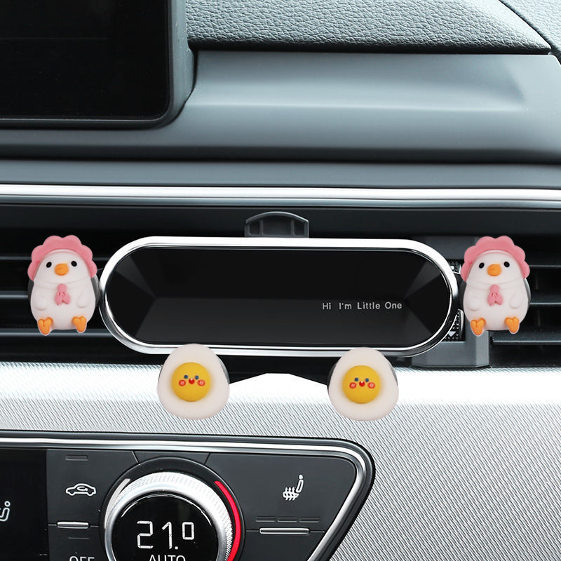 Coche soporte de teléfono móvil coche de navegación 2023 nuevo lindo conejo coche salida de aire coche soporte fijo marco