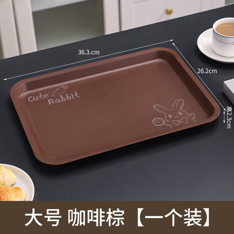 bandeja de plástico rectangular doméstica de cocina bandeja de té de refresco de frutas bandeja de té de almacenamiento simple anti-caída bandeja de barbacoa anti-sucia