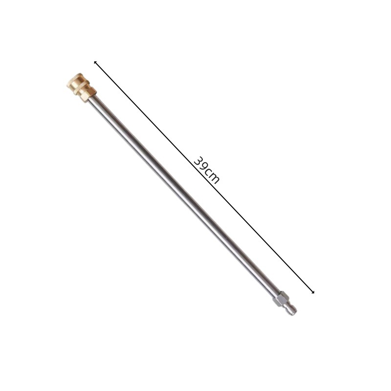 Juqianjin High pressure water gun extension rod quick plug 17 inch stainless steel extension rod 1 4 male female quick connect extension rod (High pressure car wash water gun) - 39cm-quick-connect-extension-rod