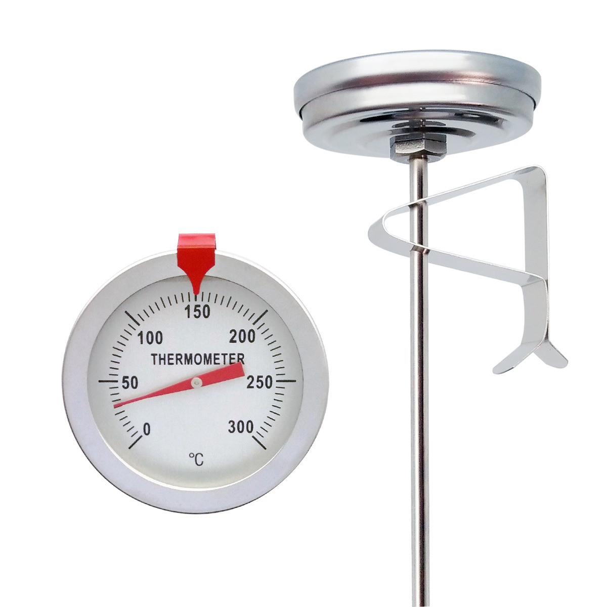 304 acero inoxidable termómetro de freidura resistente a altas temperaturas accesorios de freidora termómetro de aceite de cocina horneador de alimentos image 5