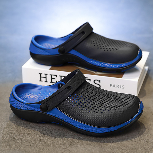 Men's Holeshoes Cross-border Wide Size New Fashion Men's Cap Toe Sandals Trendy Two-in-One Slippers Wholesale