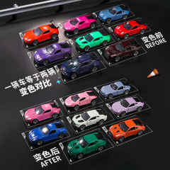 跨境温变色1:60合金车模温度变色回力赛车男孩合金模型车套装玩具