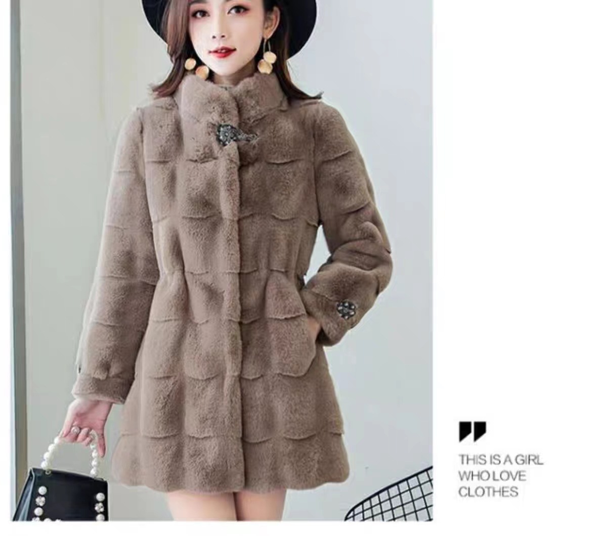 Damenbekleidung Angebot an dänischem Nerz Herbst und Winter neuer Pelzmantel für Damen mittlere Länge schlankmachender schlanker Nerzsamt Damenbekleidung_voghion.com