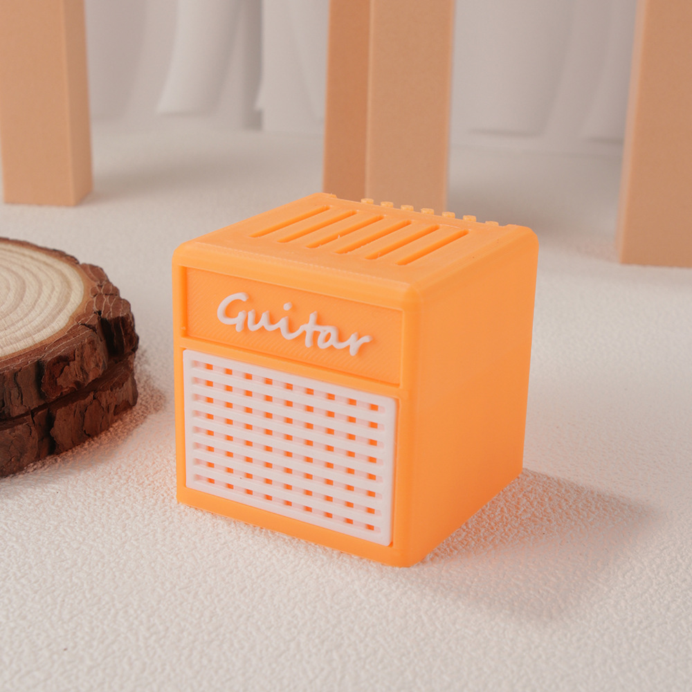 대형 주황색 픽 보관 스피커