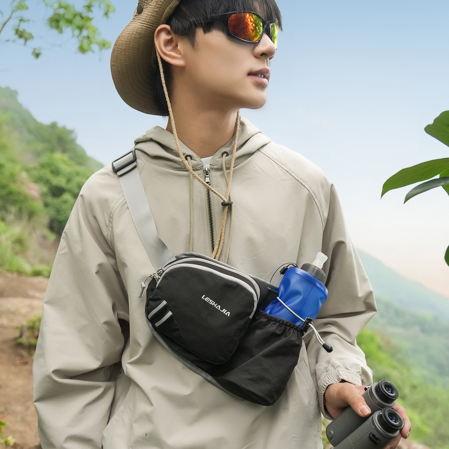 Multifunctional Cycling Mountaineering Bag, Marathon Sports Water Bottle, Breathable Bag, Cross-Border Mobile Phone Running Waist Bag, Outdoor Sports