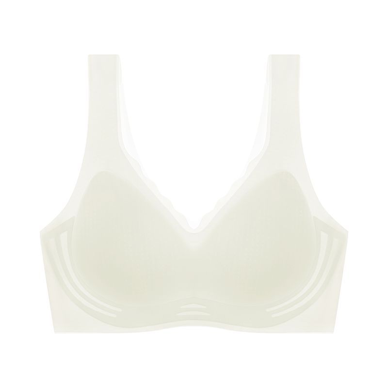 Venta directa de fábrica comercio electrónico transfronterizo sudeste asiático Vietnam Tailandia damas sin costuras fruncido lateral ancho correa de hombro sujetador