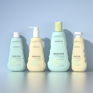 200/300ml High-End Plush Material Hdpe Flat Spray Bottle Shower Gel Shampoo Toiletries Repackaging Bottle
