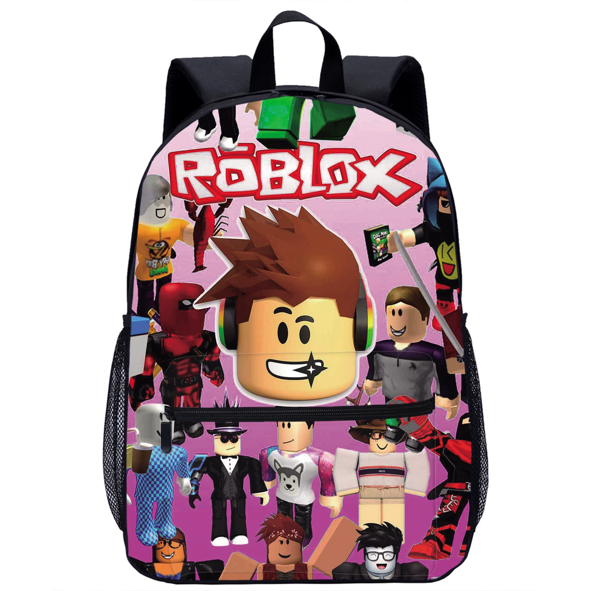 Роблокс школьные рюкзаки идут на печать 17 дюймов с передним мешком ROBLOX начальная школа студент рюкзак кросс -бордер один кусок
