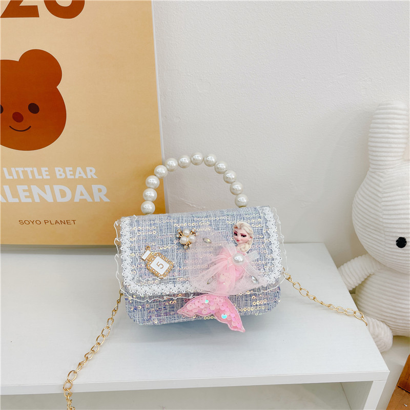 Bolso de los niños del verano de la nueva manera de La Perla de las niñas bolsa de mensajero oso Lindo bolso de las mujeres estilo de la princesa monedero de la moneda