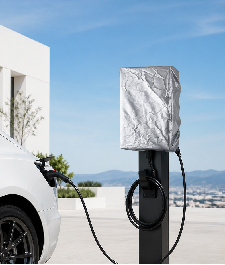 Rainproof, sunproof, dustproof, and waterproof protective cover for wall-mounted charging stations for new energy vehicles