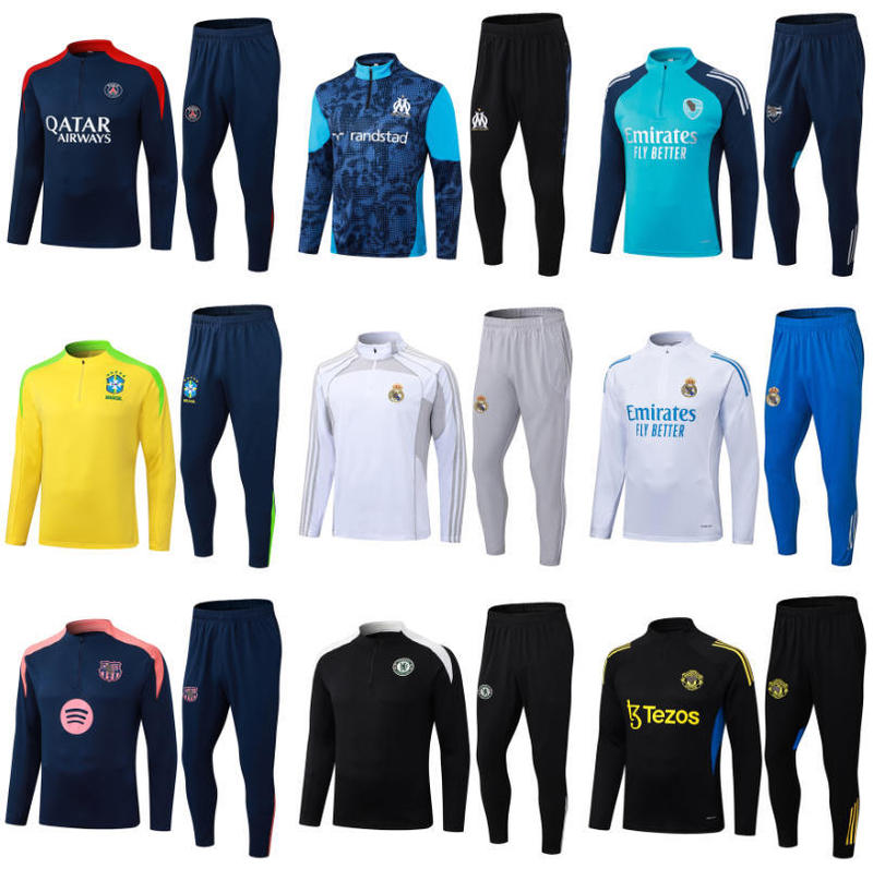 Football Half-Zip Training Suit Set Uruguay Algeria Betis Lyon Benfica Cross-Border Exclusive Supply