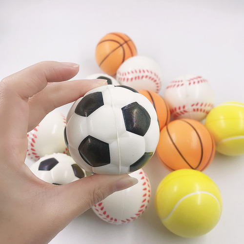 6CMPU elastic sponge ball children's solid foam ball football basketball tennis baseball vent decompression ball wholesale