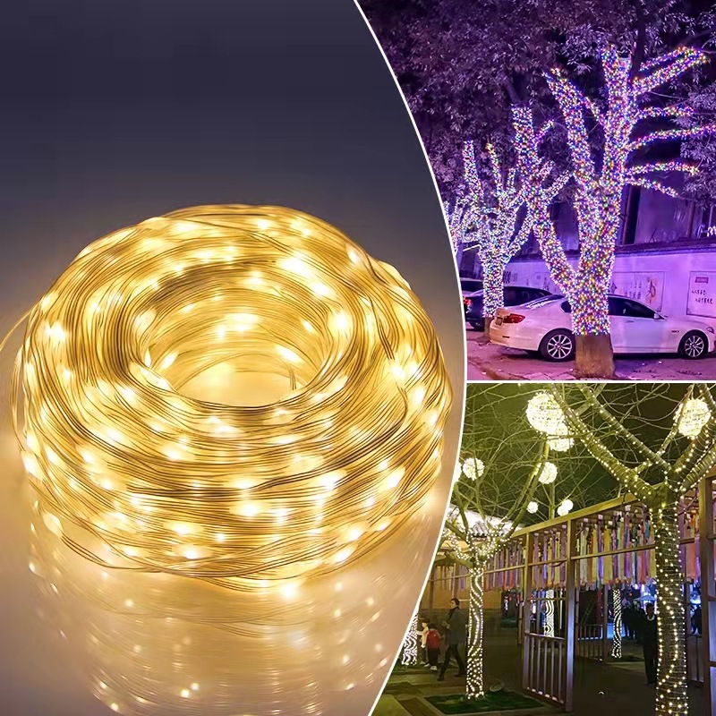led solar lights 24V light string small lights holiday decoration Christmas wedding outdoor star lights stall lights