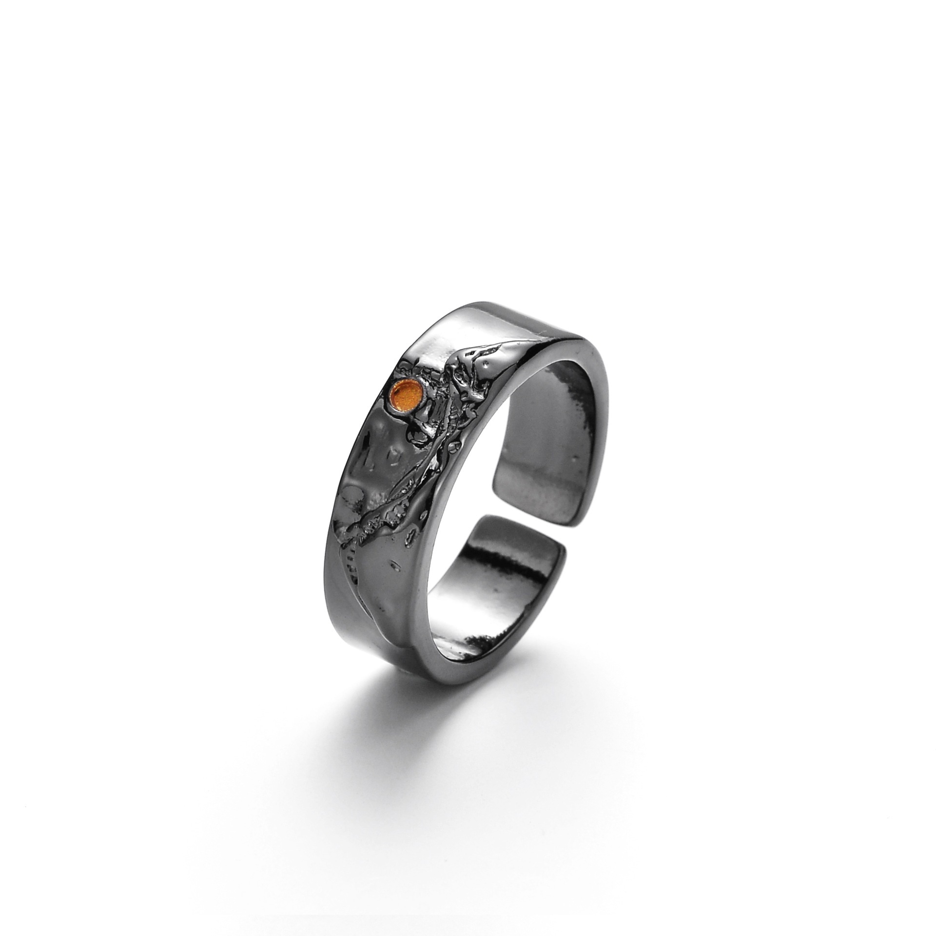 Genuine design black universal fashionable retro trend ring