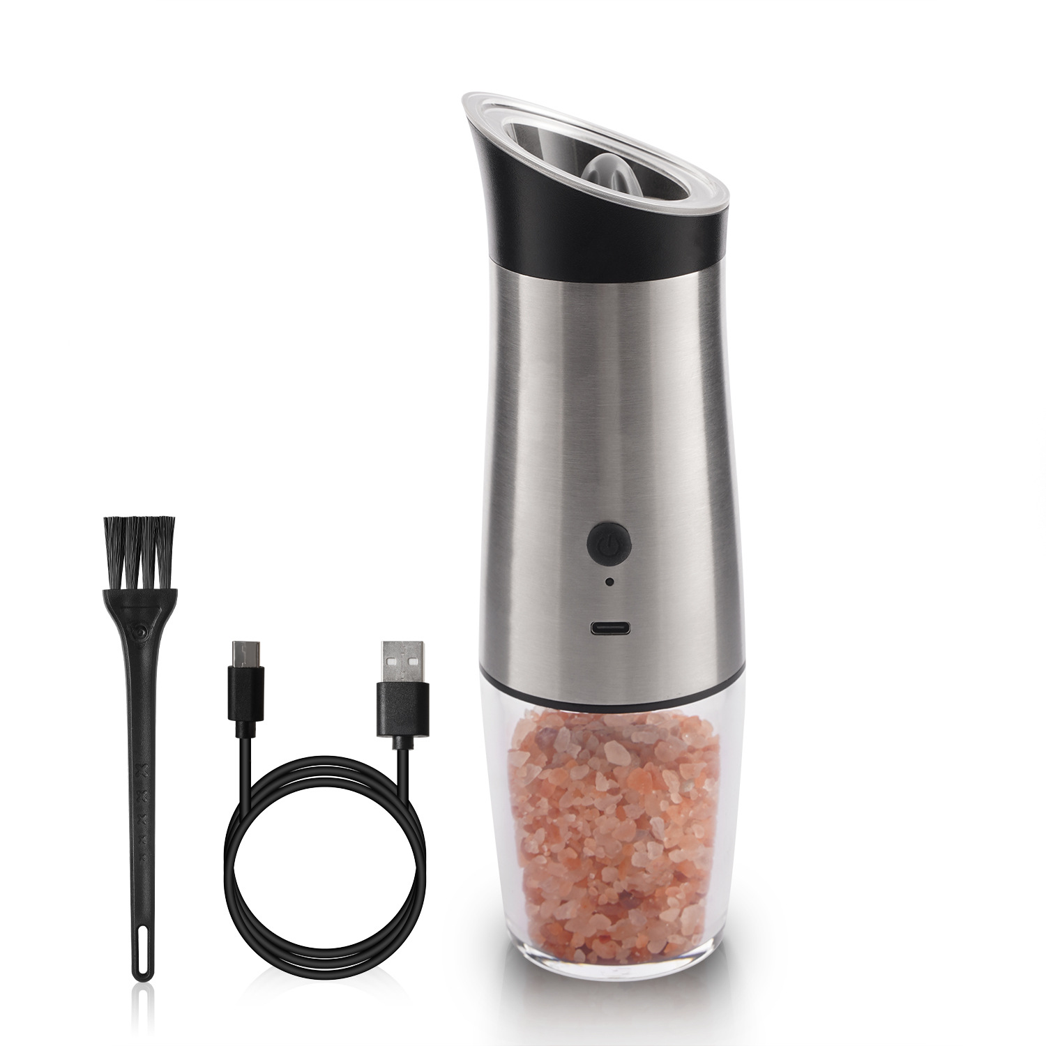 Molino de pimienta eléctrica molino de sal marina de pimienta doméstica base USB doble carga combinación de fábrica de origen
