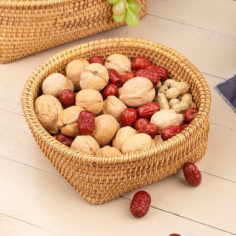 Vietnam Qiuteng Tianyuan Canasta de almacenamiento local Nueces domésticas Frutas secas Canasta de ratán Canasta de pan al vapor Canasta de almacenamiento de bocadillos